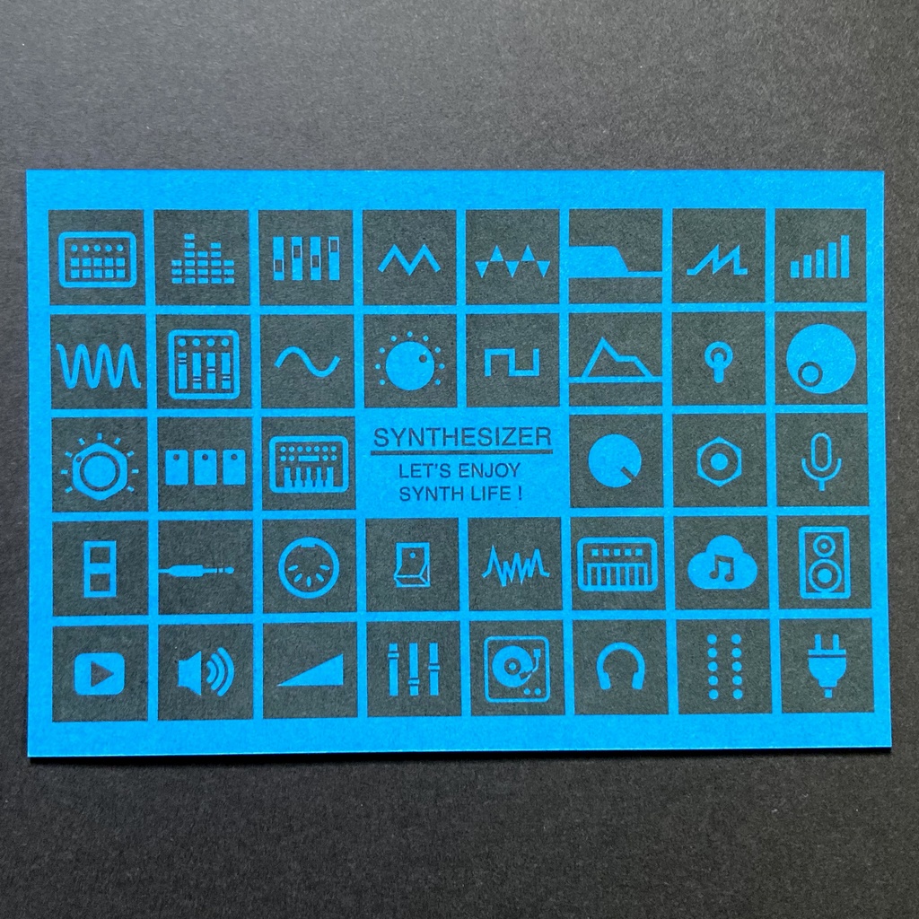 【ポストカード】シンセアイコンポストカード4枚セット Vivid Tone Set