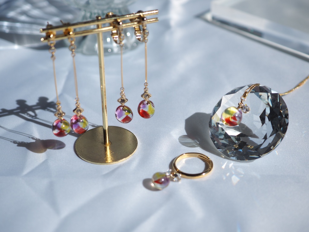 三位一体カラー雫アクセサリー