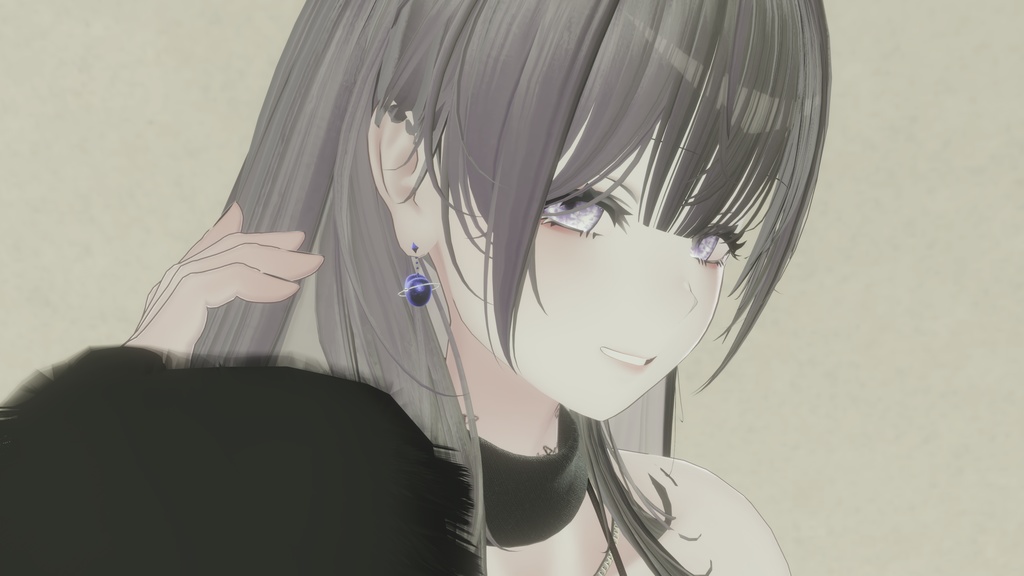 ハートの惑星イヤリング