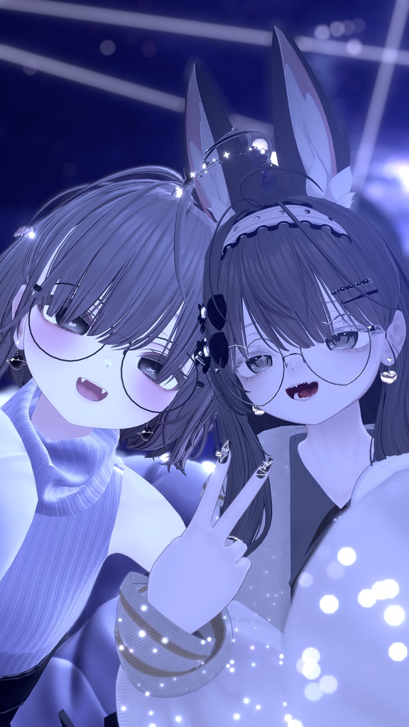 ハートの惑星イヤリング