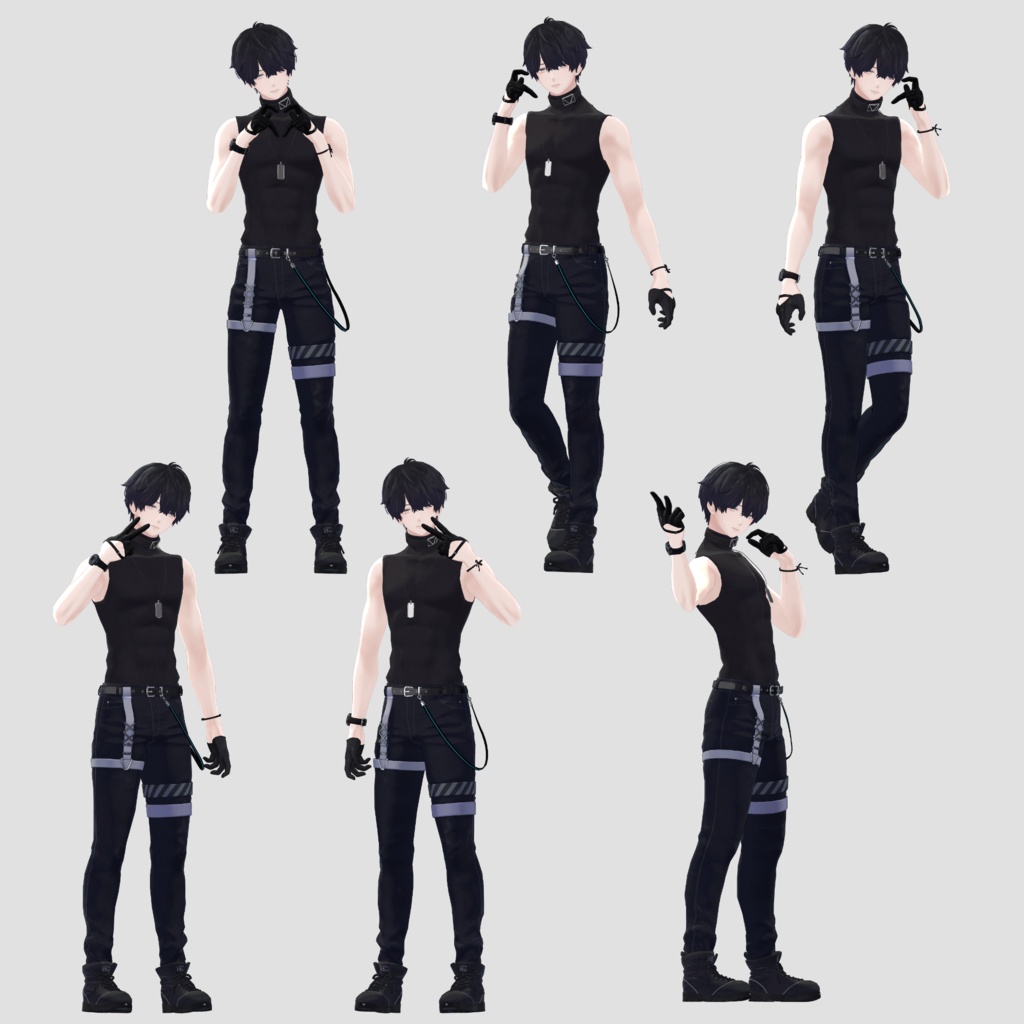 【無料版あり】Mens pose set!【有料版100種】