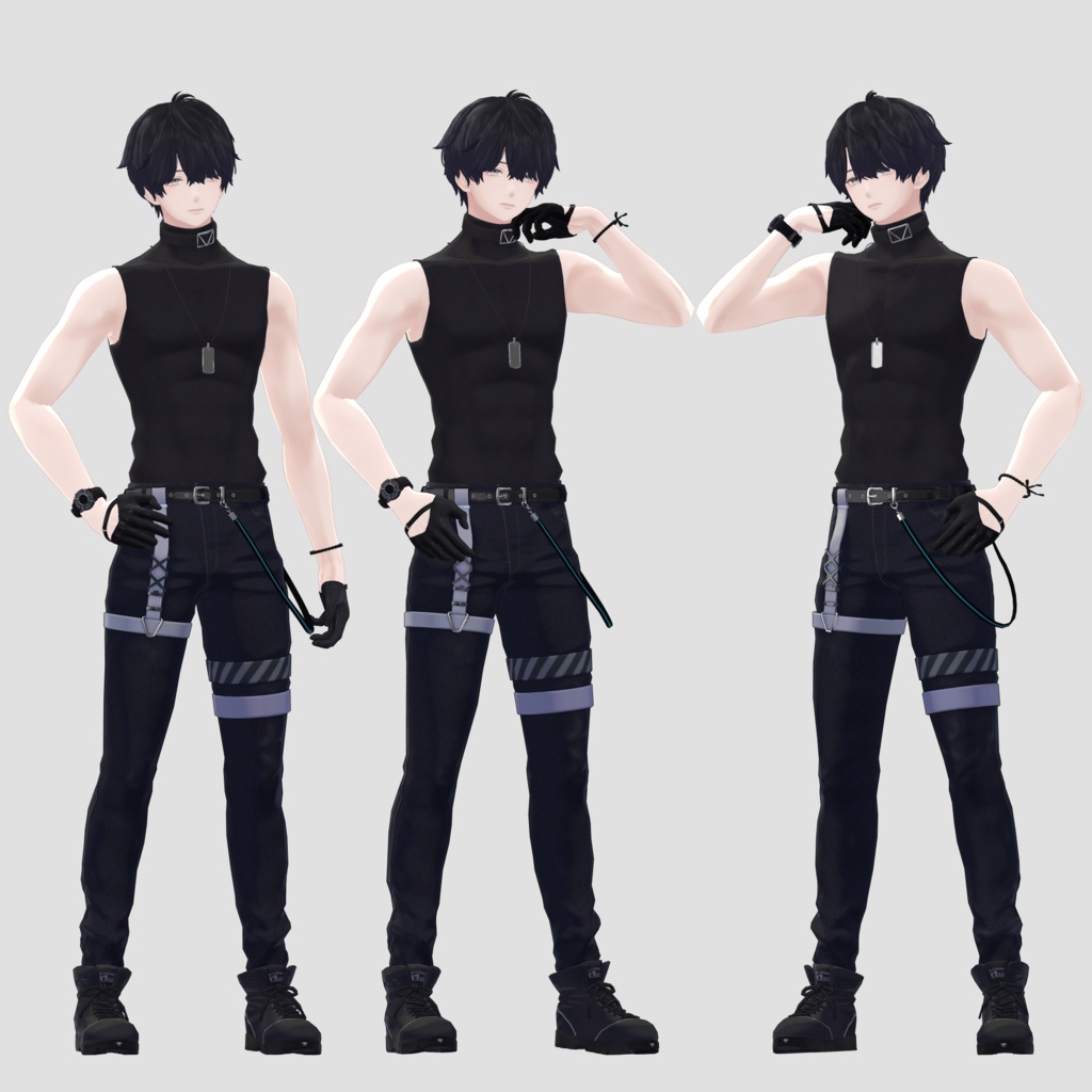 【無料版あり】Mens pose set!【有料版100種】