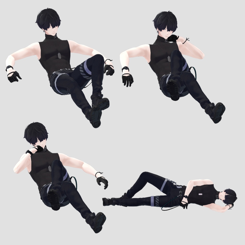 【無料版あり】Mens pose set!【有料版100種】