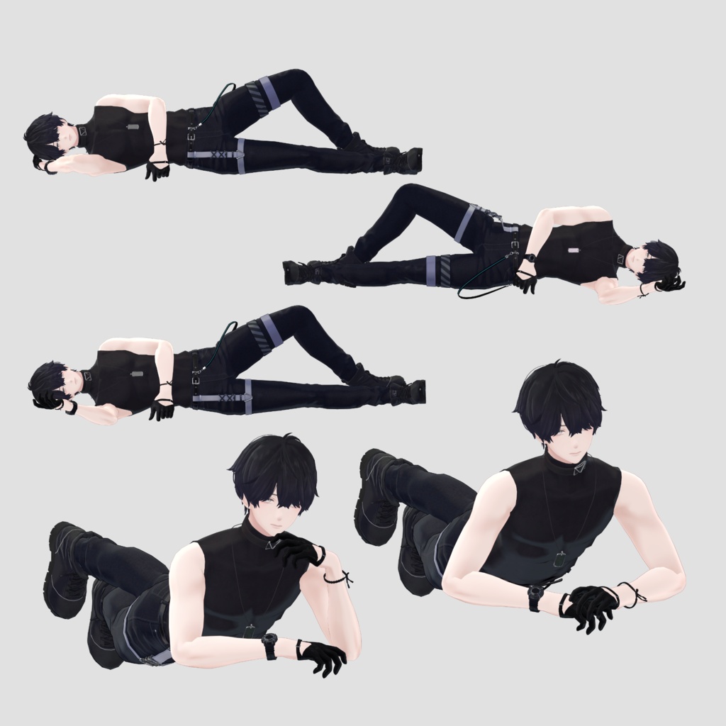 【無料版あり】Mens pose set!【有料版100種】