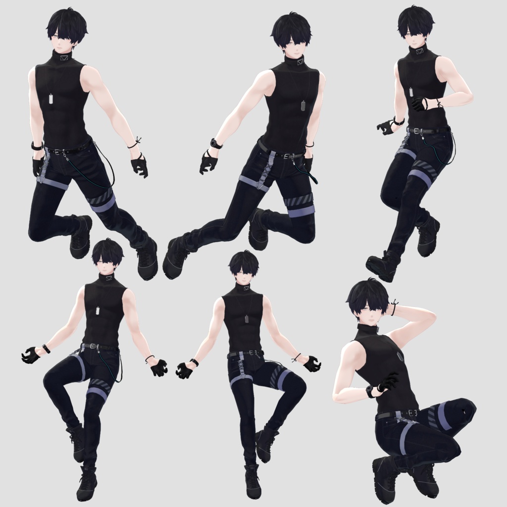 【無料版あり】Mens pose set!【有料版100種】
