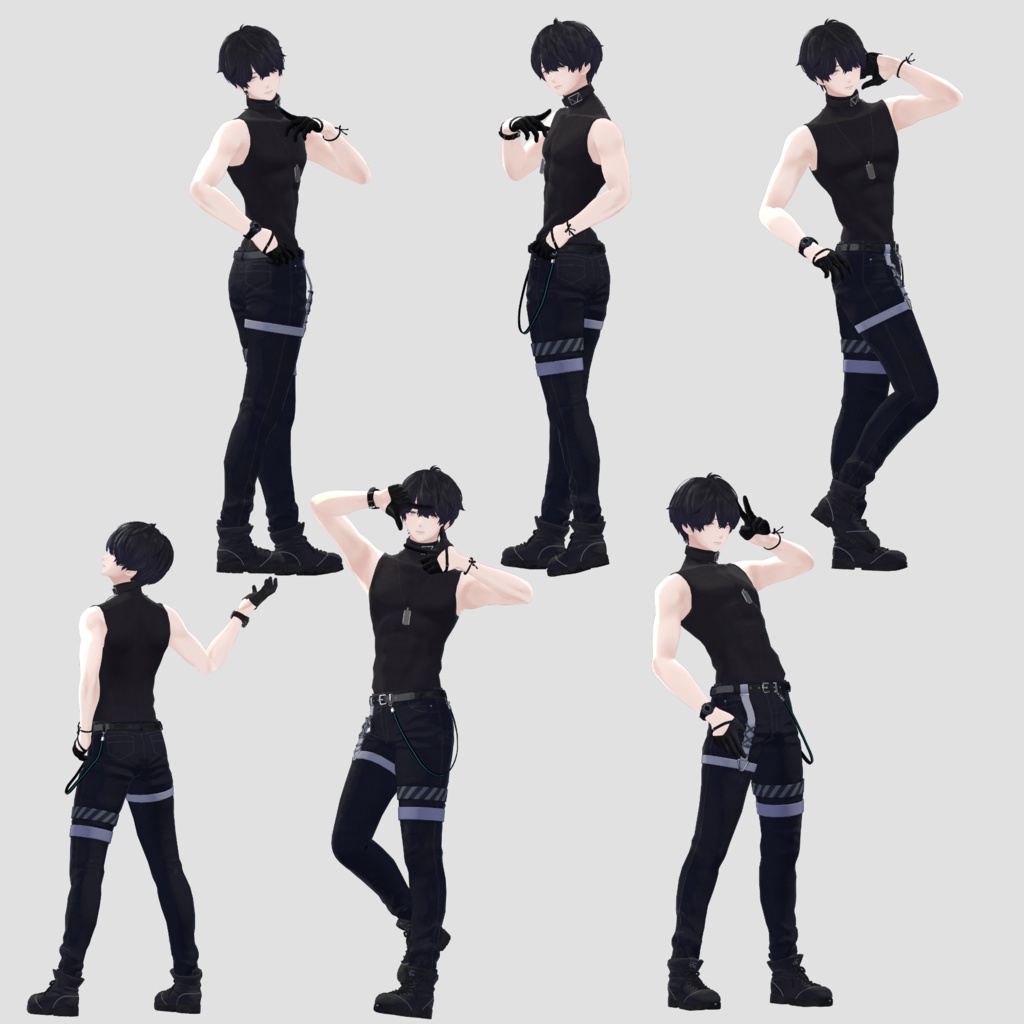【無料版あり】Mens pose set!【有料版100種】