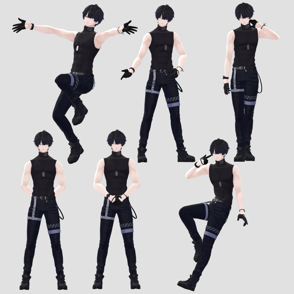 【無料版あり】Mens pose set!【有料版100種】