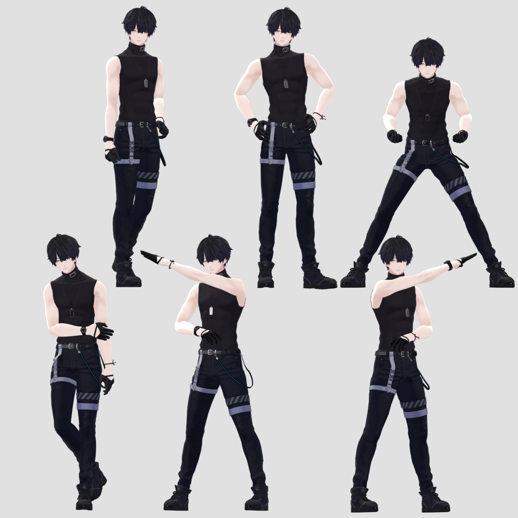 【無料版あり】Mens pose set!【有料版100種】