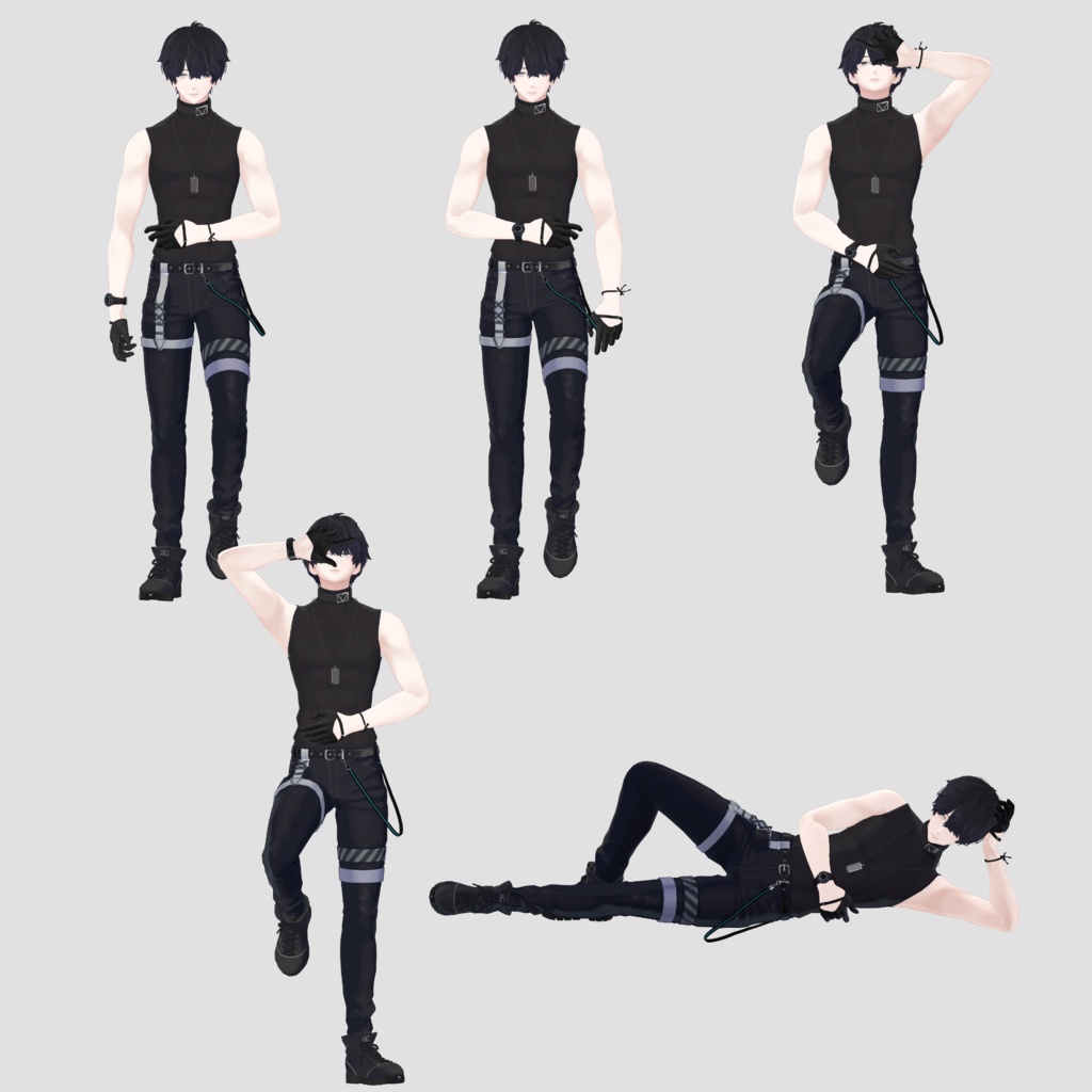 【無料版あり】Mens pose set!【有料版100種】