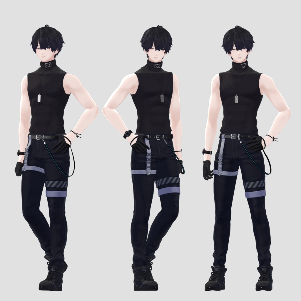 【無料版あり】Mens pose set!【有料版100種】