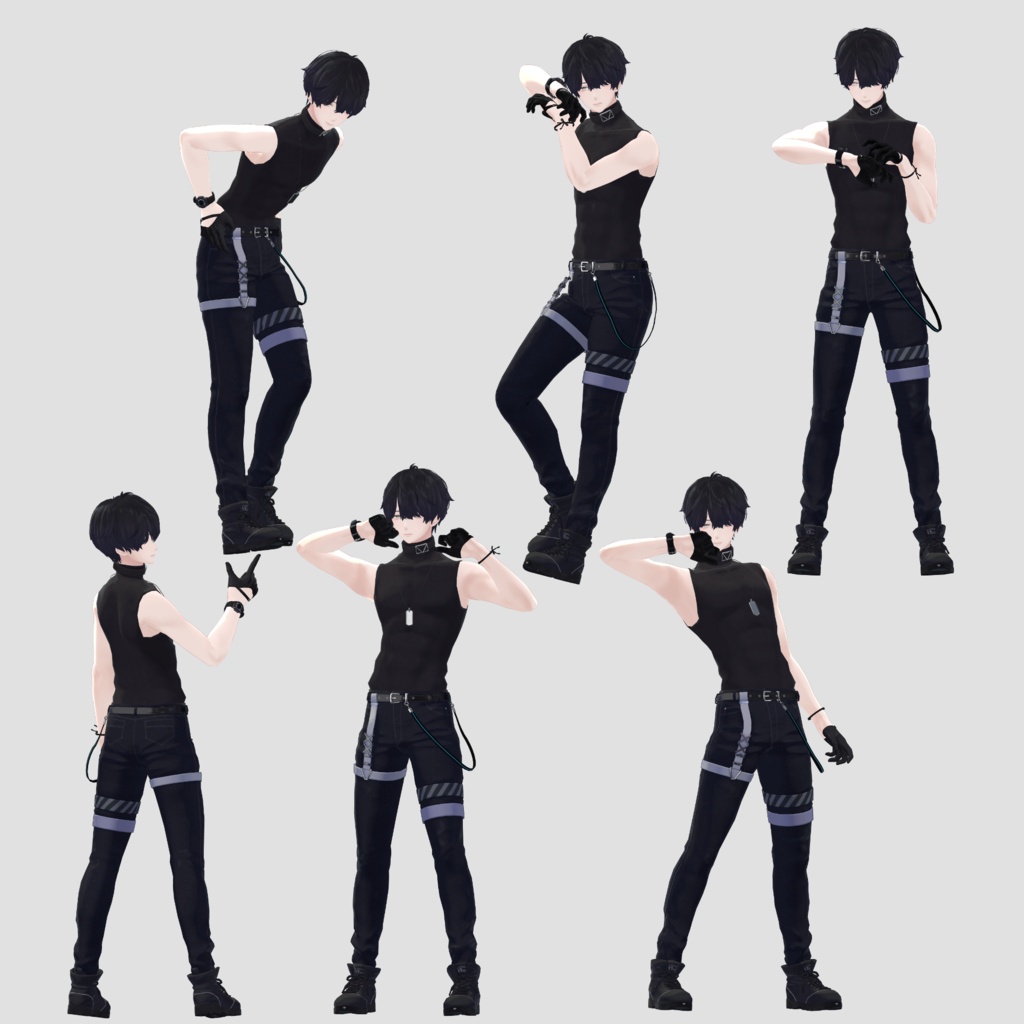 【無料版あり】Mens pose set!【有料版100種】
