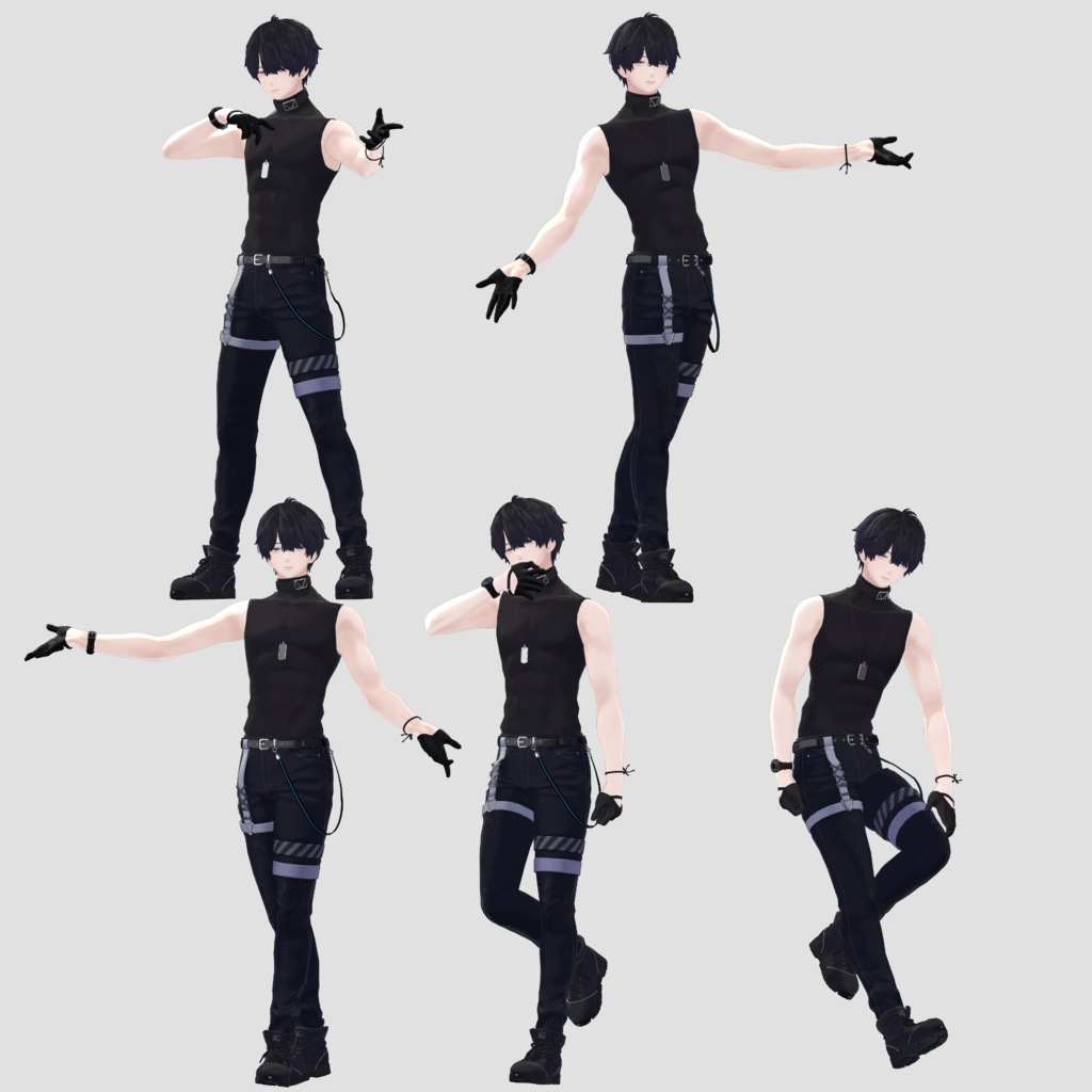 【無料版あり】Mens pose set!【有料版100種】