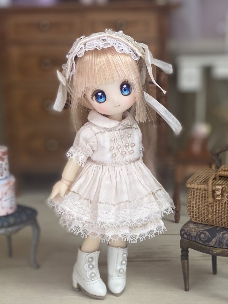 ピンタックパールドレス