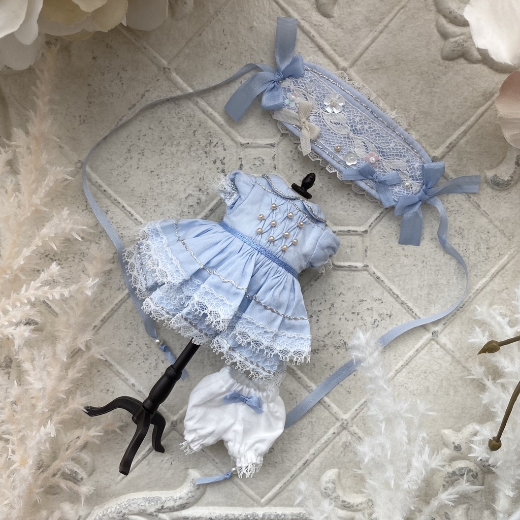 ピンタックパールドレス