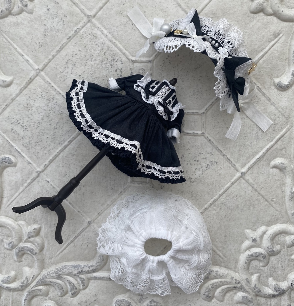 黒猫ワンピースセット