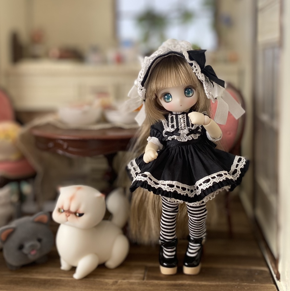 黒猫ワンピースセット