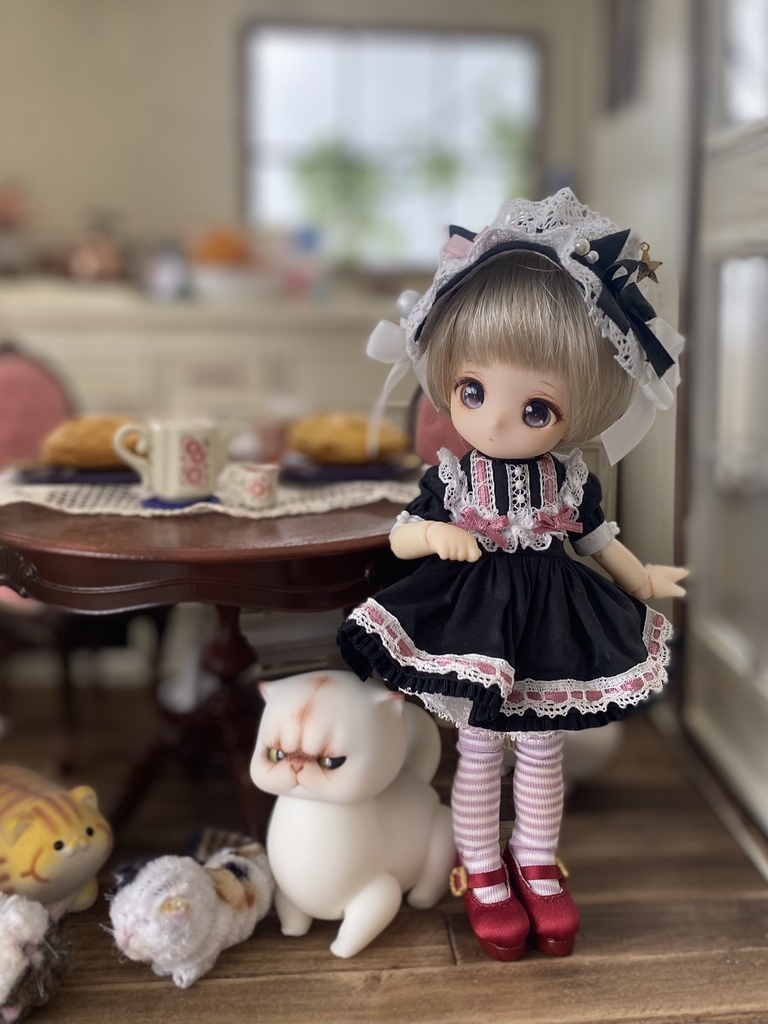 黒猫ワンピースセット