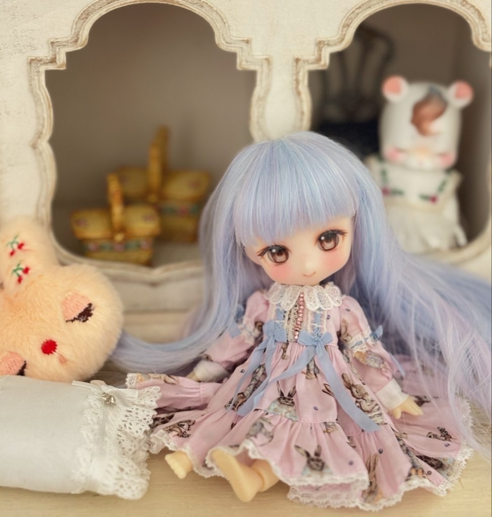 うさぎのネグリジェ風ワンピース 1/12サイズ