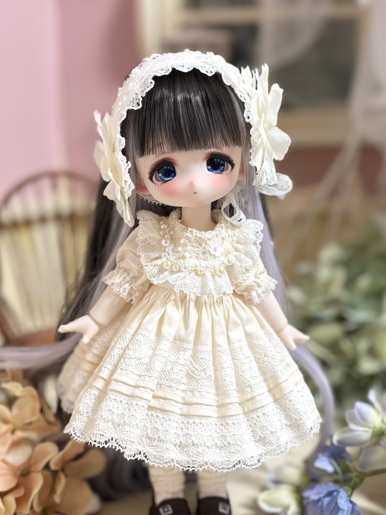 1/8ドールサイズ　パールドレスセット