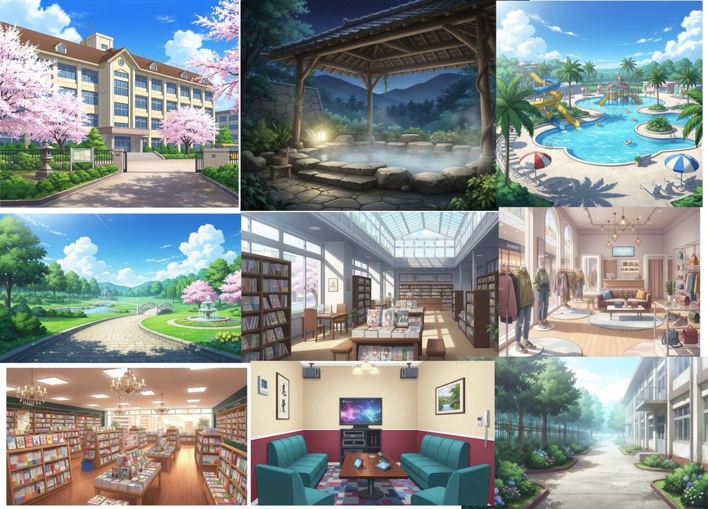 AI-Generated Background Pack – School, City & Daily Life (50+ Images)
