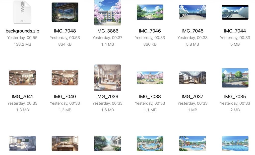 AI-Generated Background Pack – School, City & Daily Life (50+ Images)