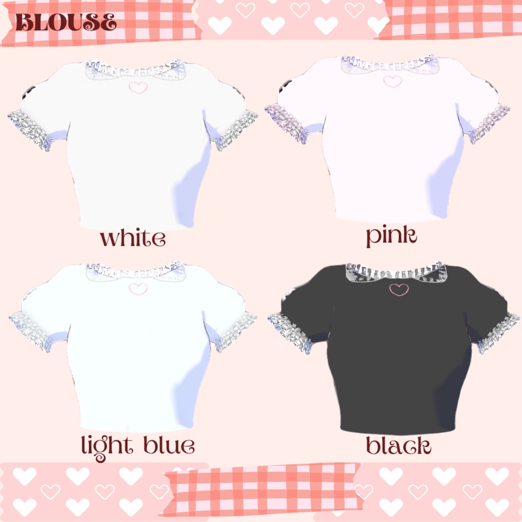 【vroid】ハートエプロンワンピース heart apron dress