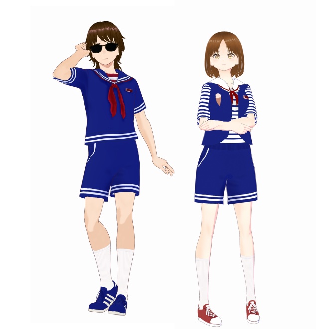【vroid】Stranger things scoops ahoy! costume ストレンジャーシングス スクープスアホイ風