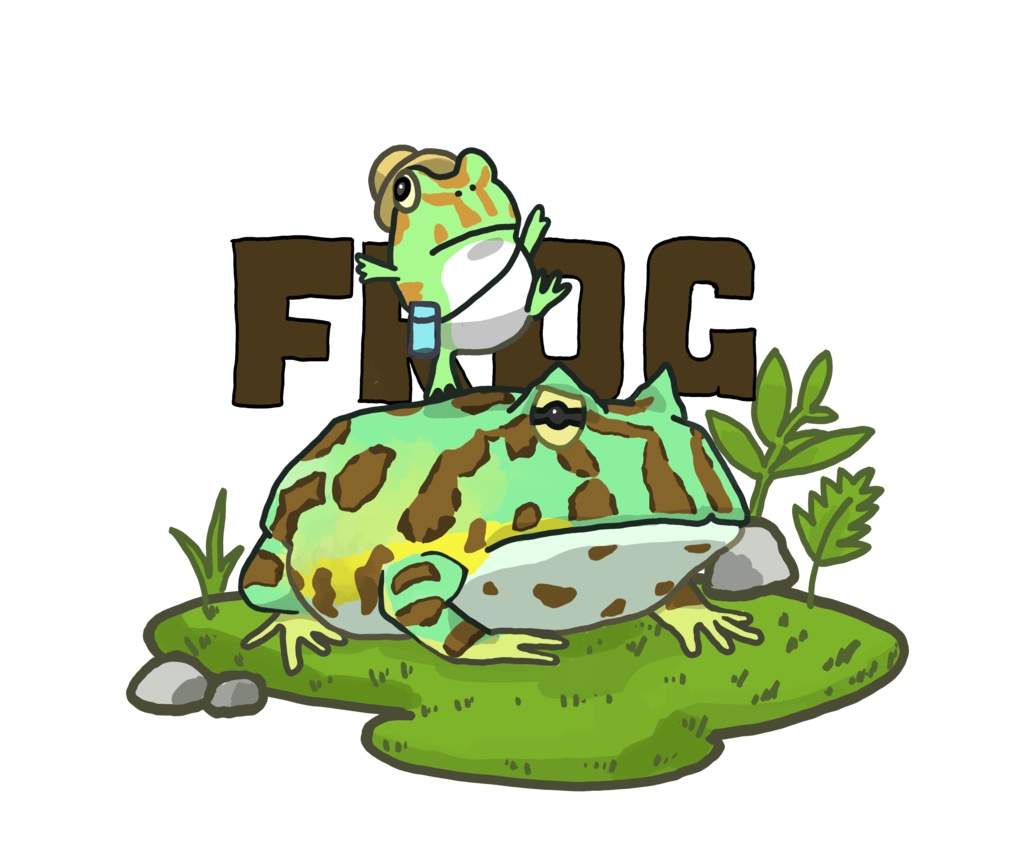 チャコガエル&ツノガエル 缶バッジ