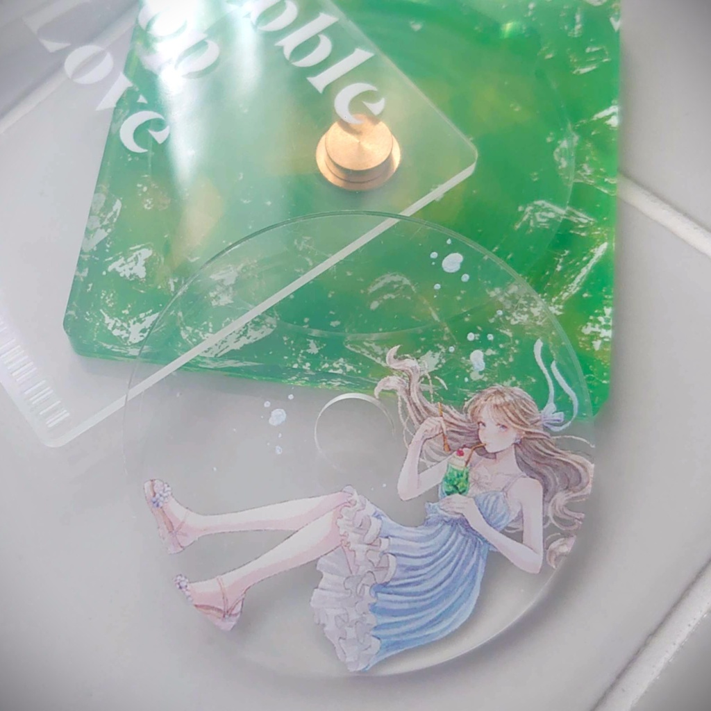 【C106新譜】Bubble Pop Love DLカード+アクリルキーホルダーセット