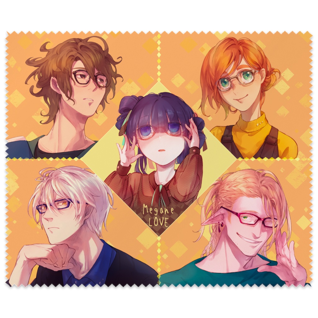 メガネ拭き　オレンジ