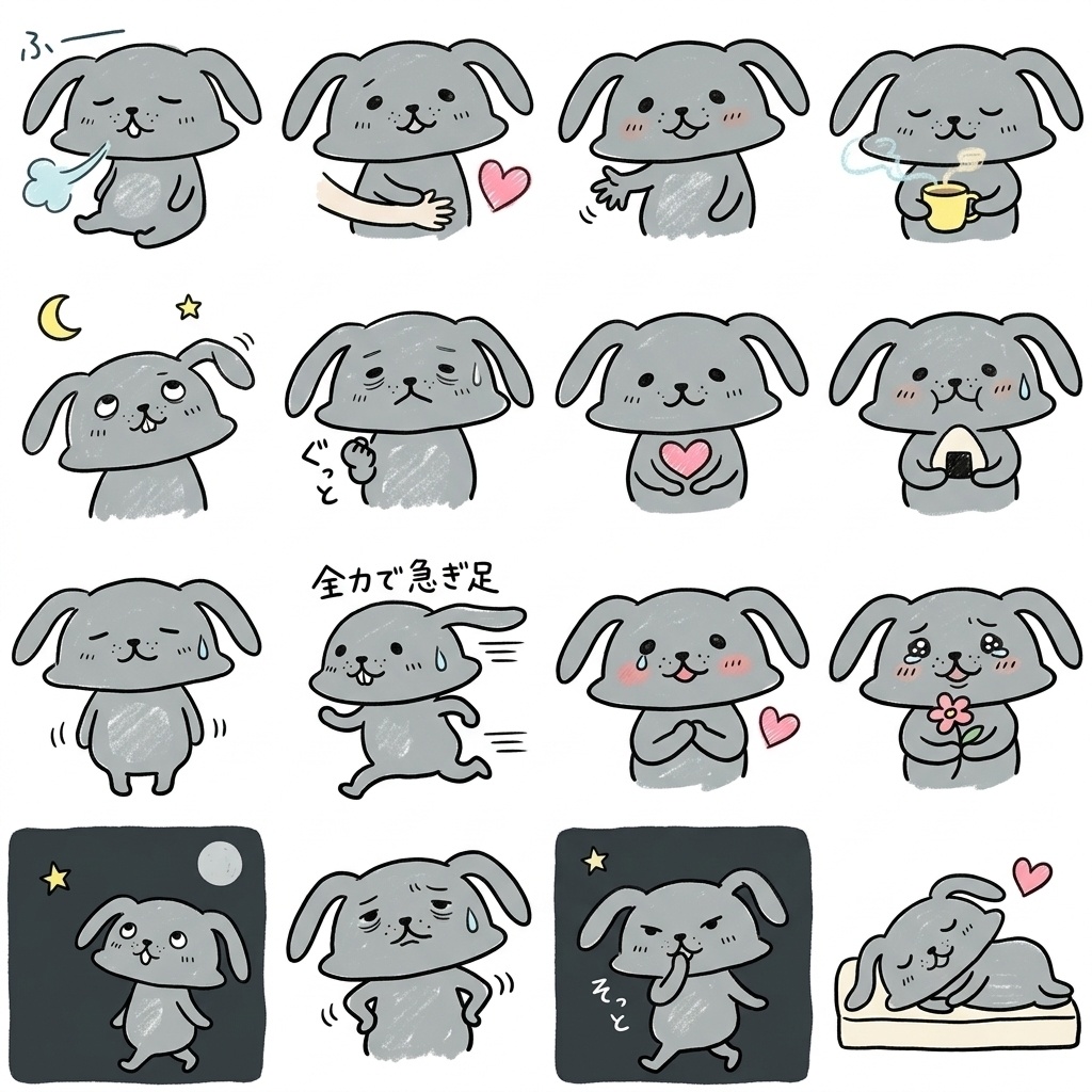 【介護・看護の現場へ】お疲れさまを伝える手描きイラスト素材セット