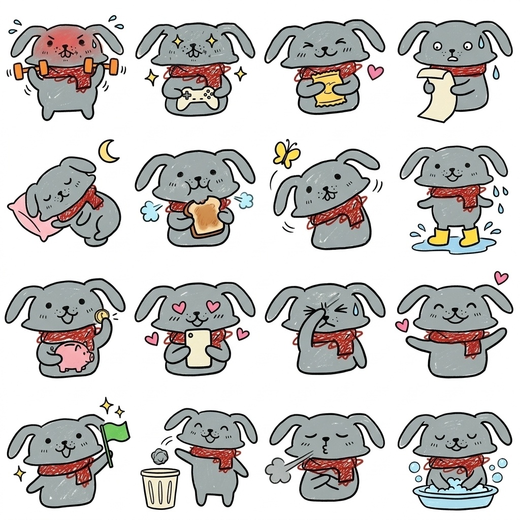 【介護・看護の現場へ】静かに頑張る人に届ける手描きイラスト素材セット Part 8