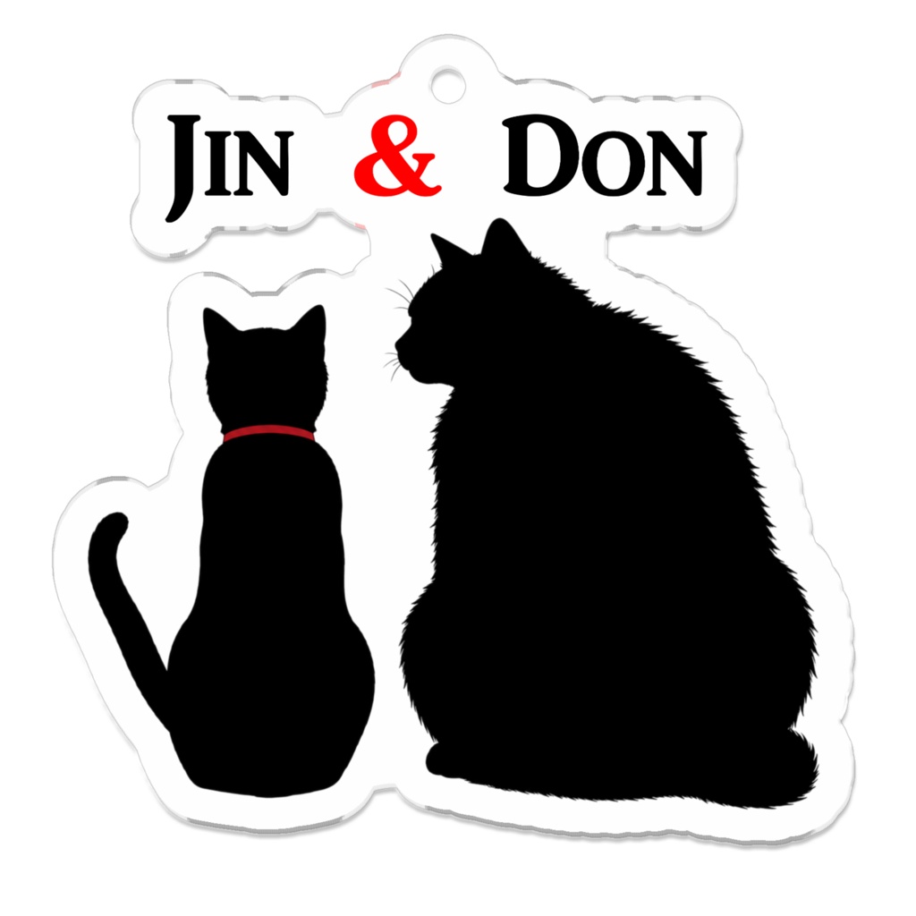 Jin&Don 黒猫アクリルキーホルダー