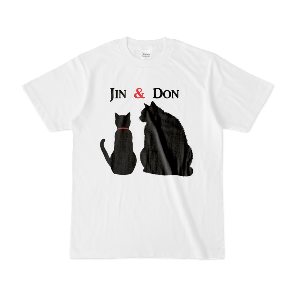Jin&Don 黒猫 白Tシャツ