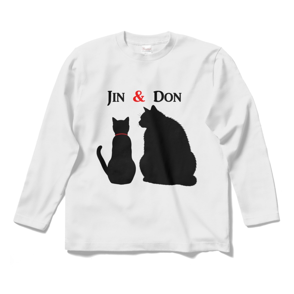Jin&Don 黒猫 ロングスリーブTシャツ