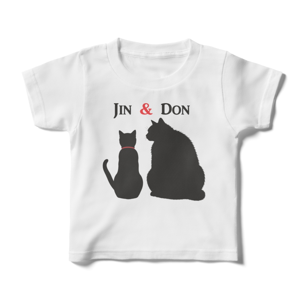 Jin&Don 黒猫 キッズTシャツ