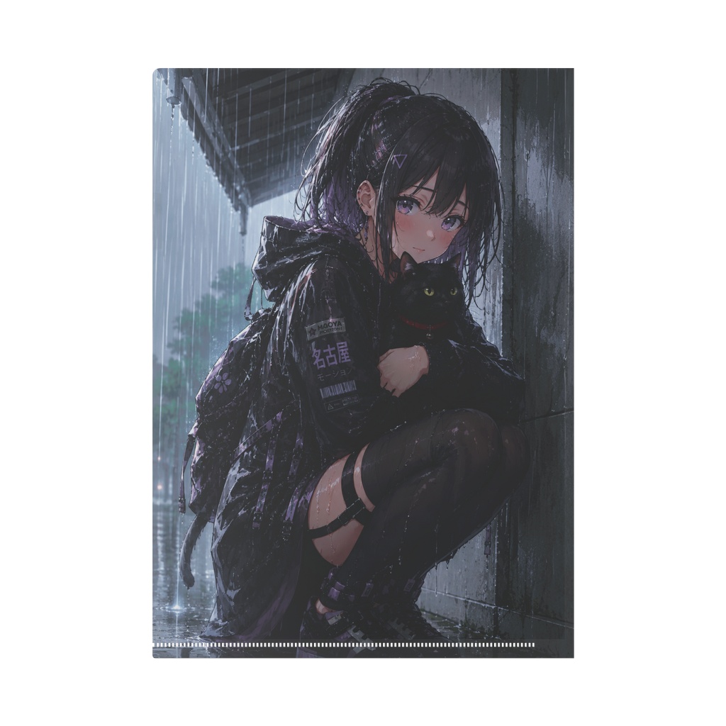 KoshinとKuroneko 街角編・雨宿り編クリアファイル