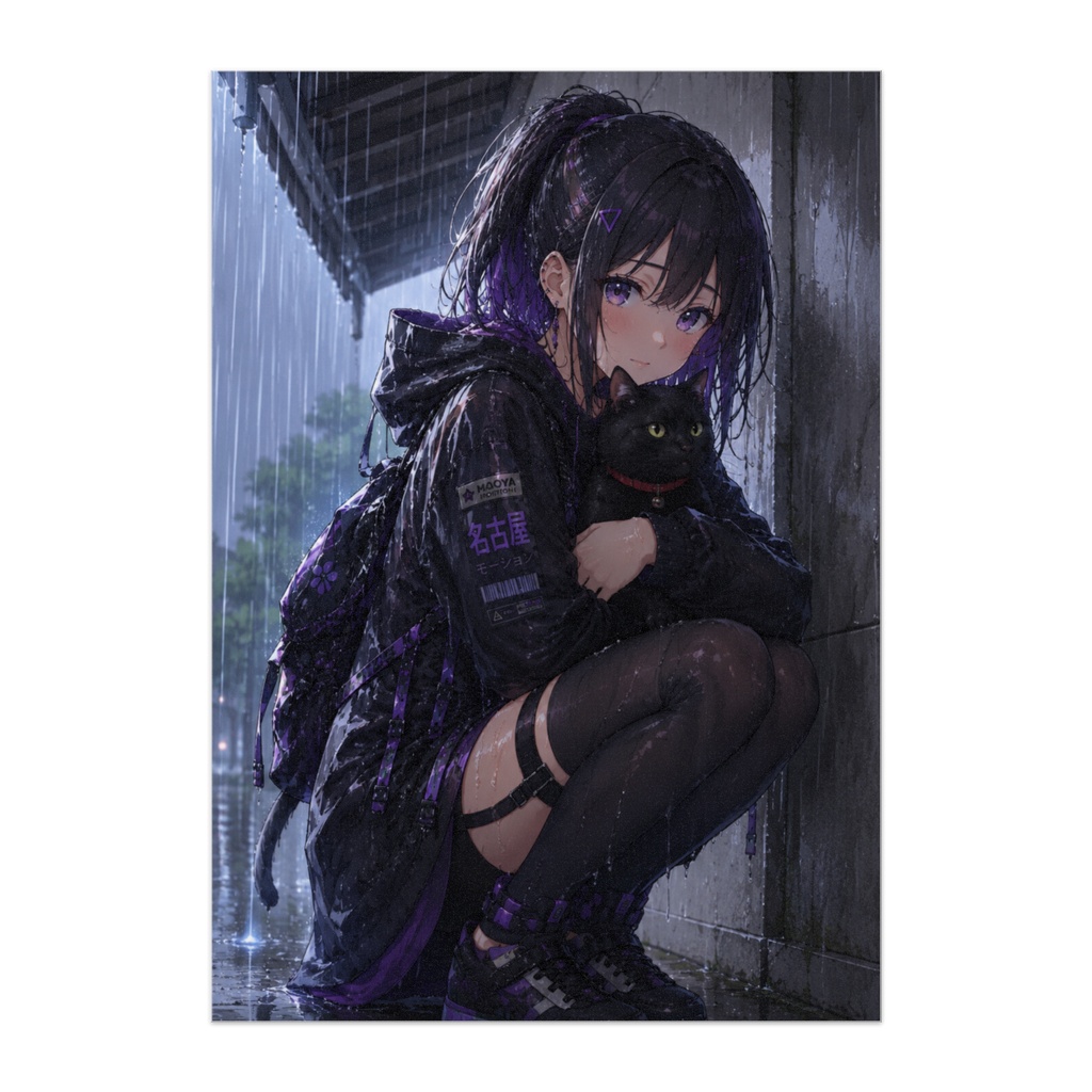 KoshinとKuroneko 雨宿り編ポスター