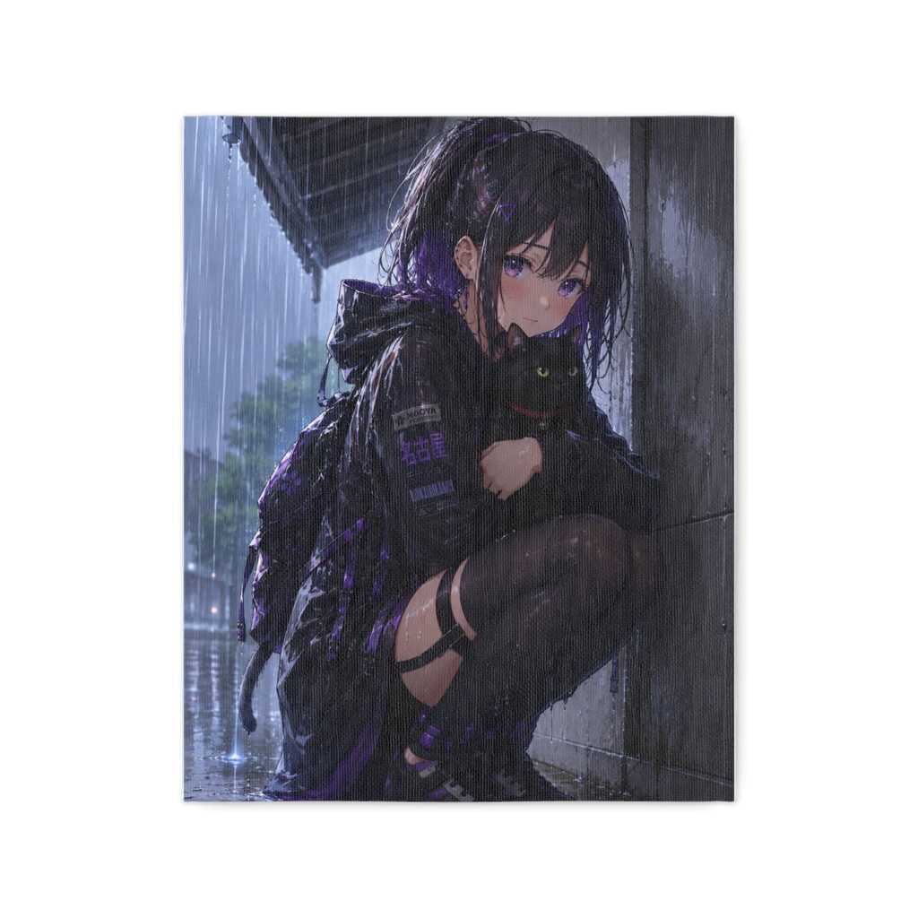 KoshinとKuroneko 雨宿り編キャンバス