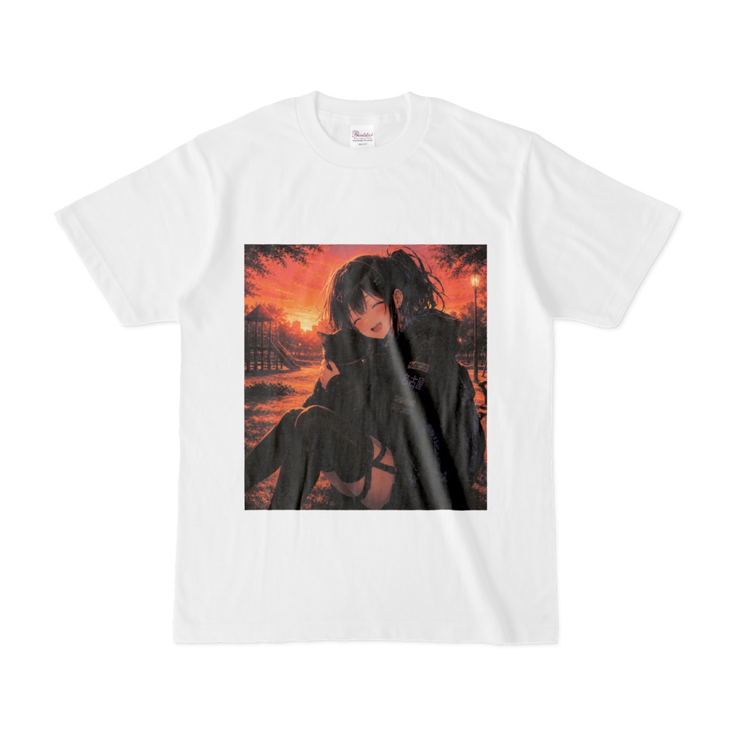 KoshinとKuroneko 夕暮れの公園編Tシャツ