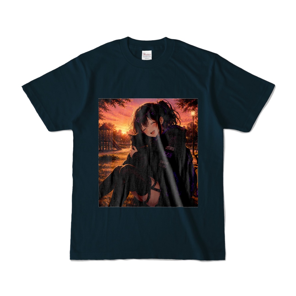 KoshinとKuroneko 夕暮れの公園編カラーTシャツ