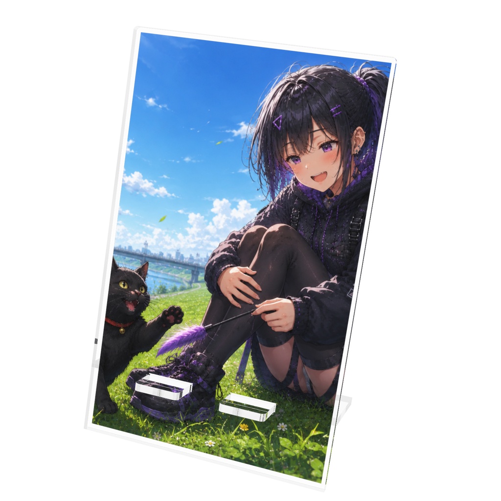 KoshinとKuroneko 河原編アクリルスマホスタンド