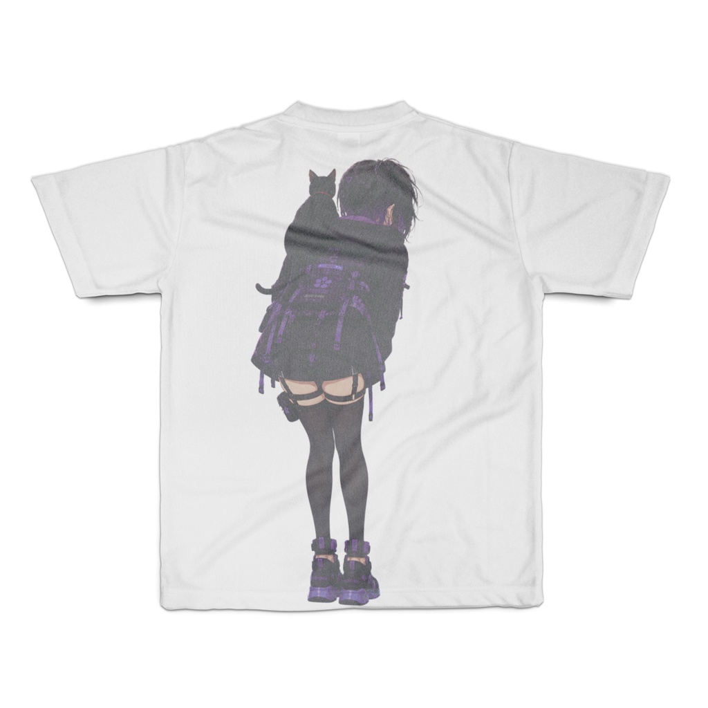 KoshinとKuroneko フルグラフィックTシャツ