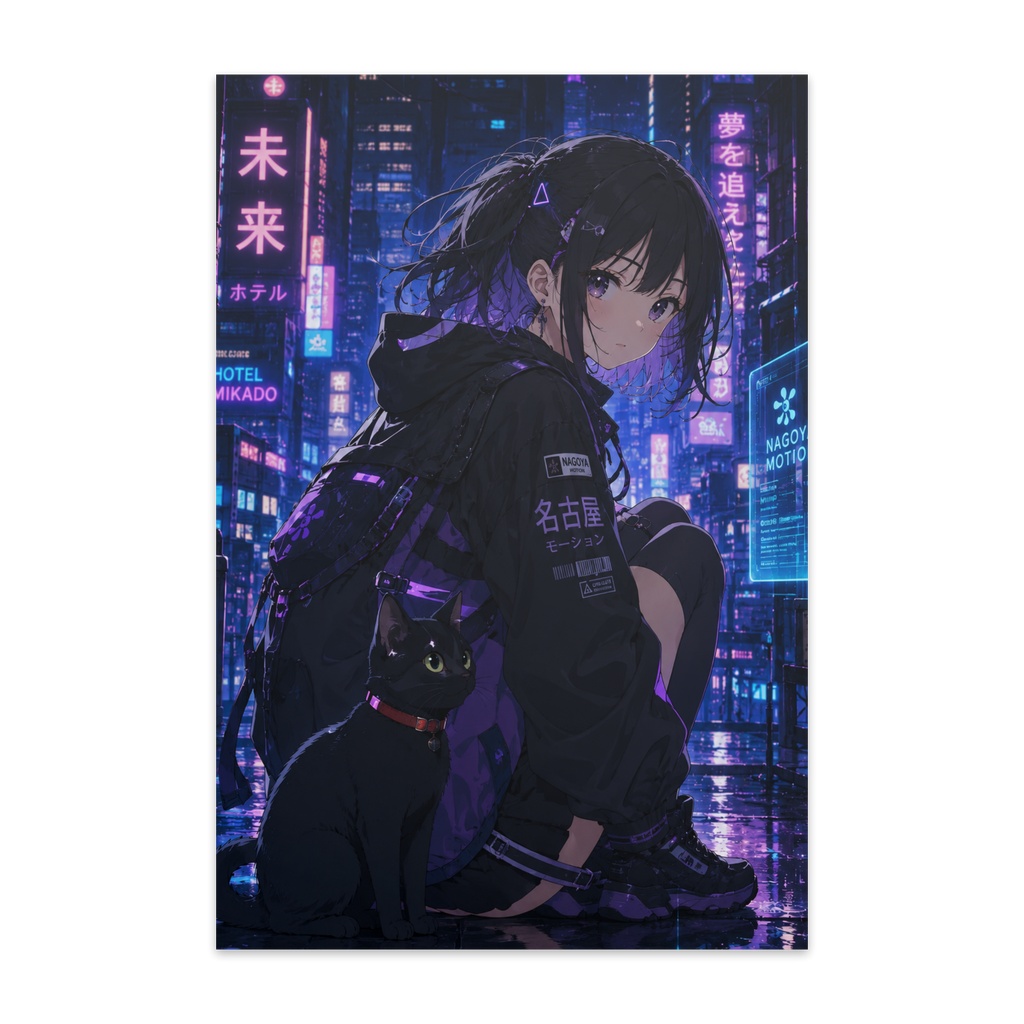 KoshinとKuroneko ポストカード