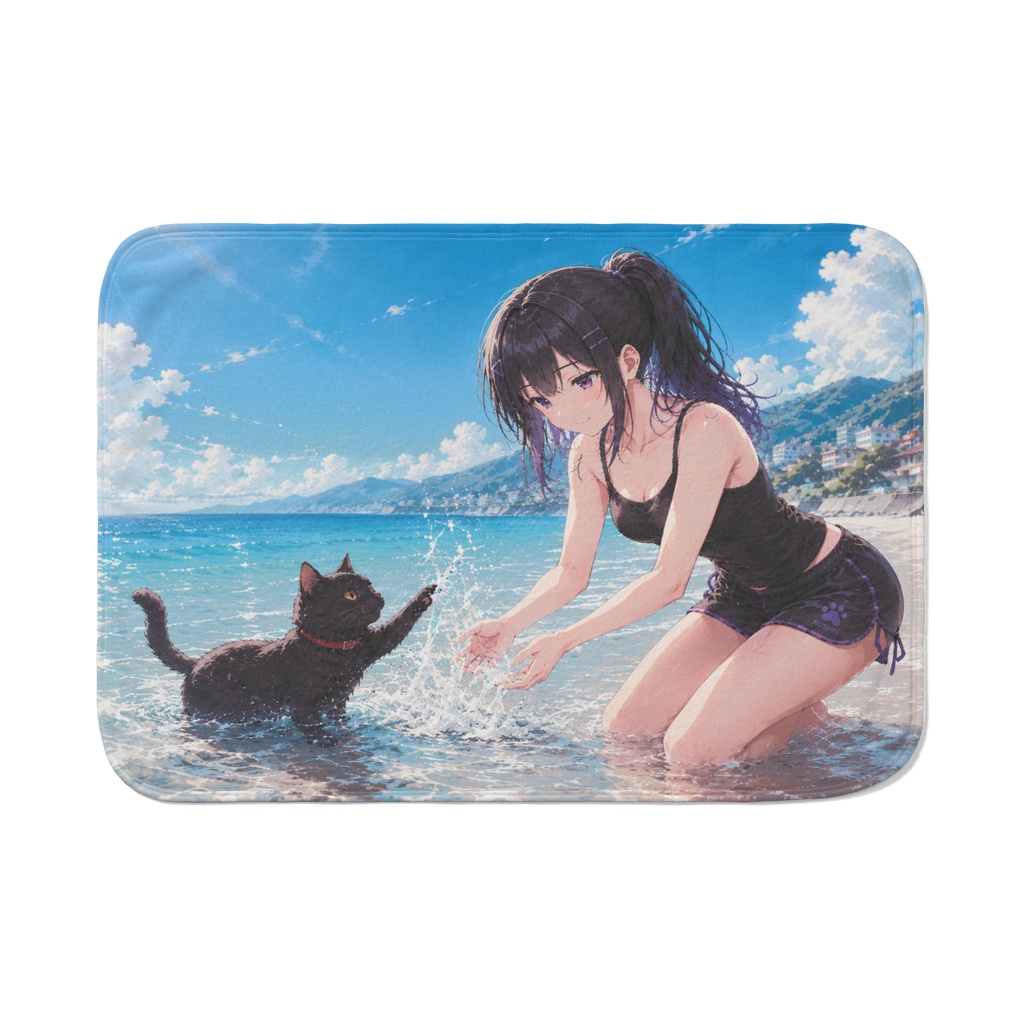KoshinとKuroneko 浜辺編ブランケット