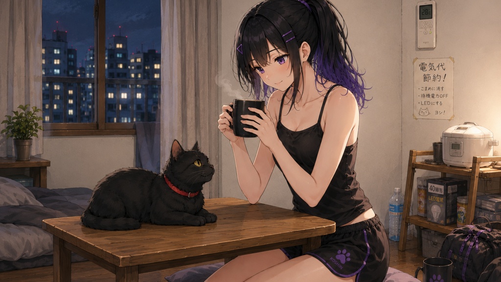 KoshinとKuroneko PC壁紙