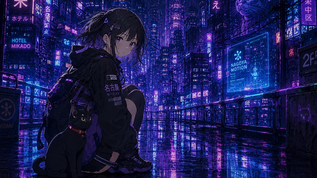 KoshinとKuroneko PC壁紙