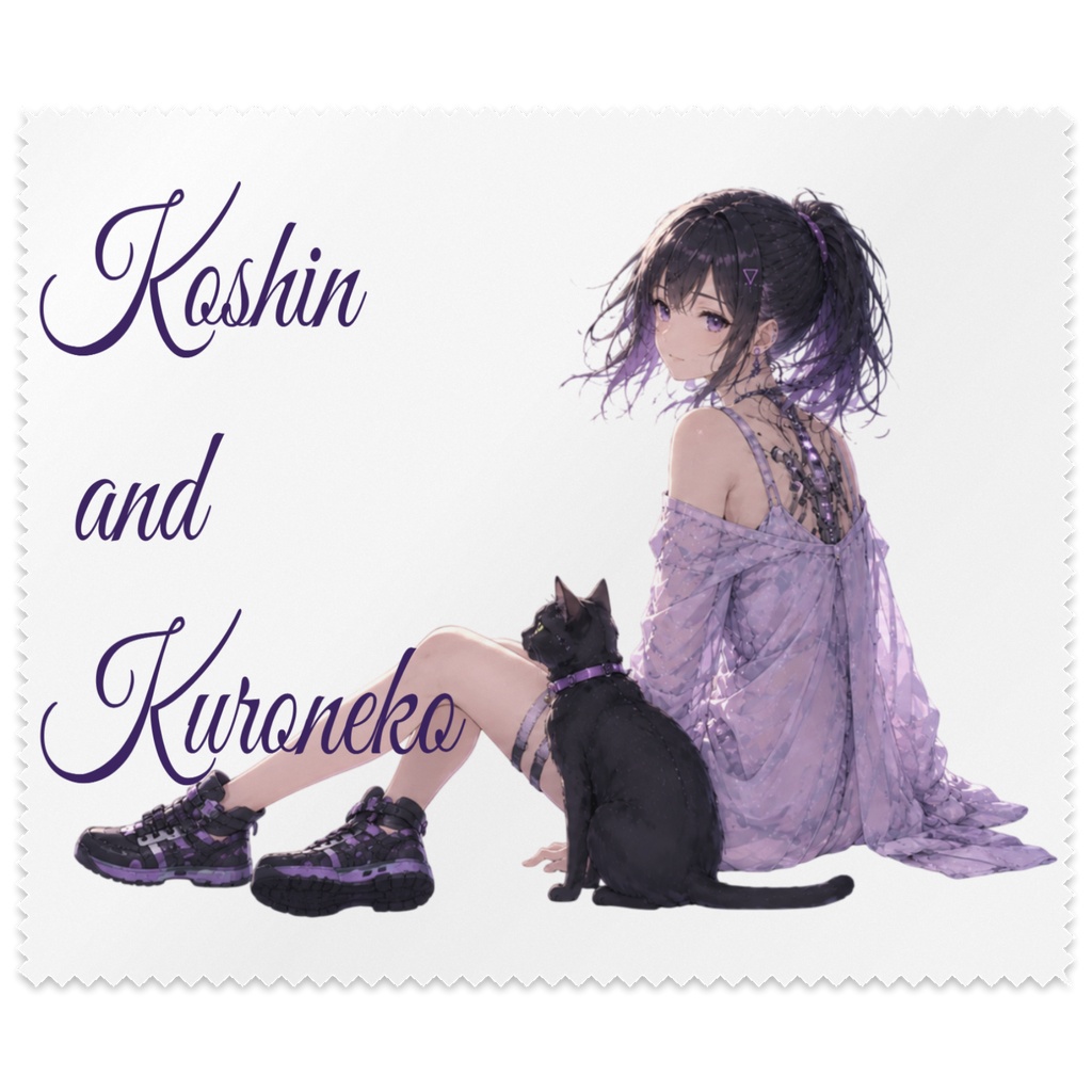 KoshinとKuroneko 未来編メガネ拭き   Koshin and Kuroneko: Future Edition Glasses Cloth