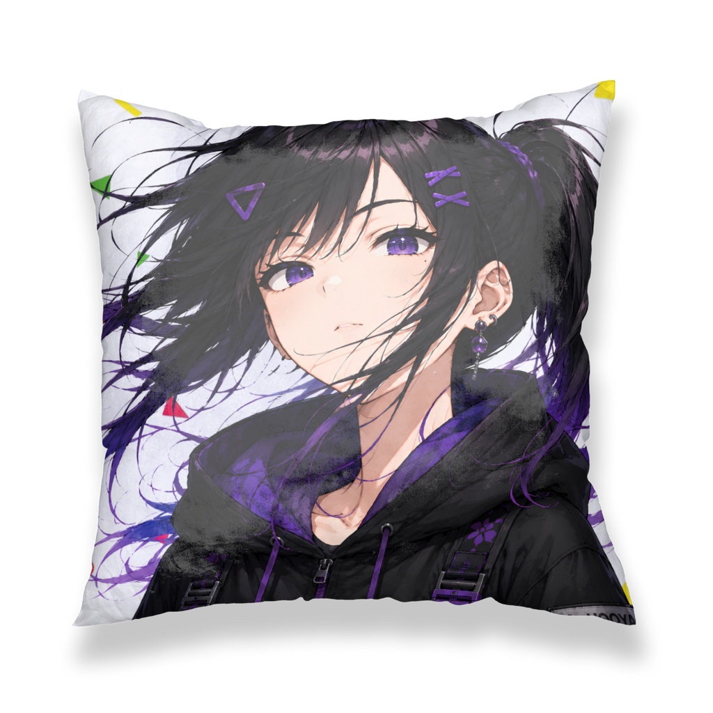 Koshin and Kuronekoクッションカバー Cushion Cover