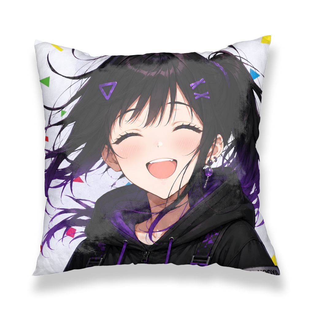 Koshin and Kuronekoクッションカバー(喜・恥) Cushion Cover